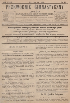 Przewodnik Gimnastyczny „Sokoł” : organ Związku Polskich Gimnastycznych Towarzystw Sokolich. R.23 (1903), nr 11