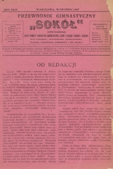 Przewodnik Gimnastyczny „Sokół” : organ Związku Towarzystw Gimnastycznych „Sokół”: Zarządu Związku i Dzielnic: Małopolskiej, Mazowieckiej, Krakowskiej, Śląskiej, Poznańskiej, Pomorskiej i we Francyi. R.44 (1927), nr 24