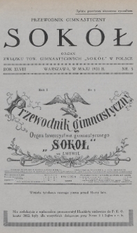 Przewodnik Gimnastyczny „Sokół” : organ Związku Towarzystw Gimnastycznych „Sokół” w Polsce. R.48 (1931), nr 5