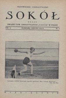 Przewodnik Gimnastyczny „Sokół” : organ Związku Towarzystw Gimnastycznych „Sokół” w Polsce. R.52 (1935), nr 4