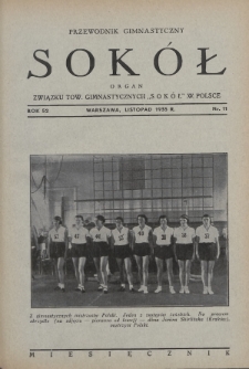 Przewodnik Gimnastyczny „Sokół” : organ Związku Towarzystw Gimnastycznych „Sokół” w Polsce. R.52 (1935), nr 11