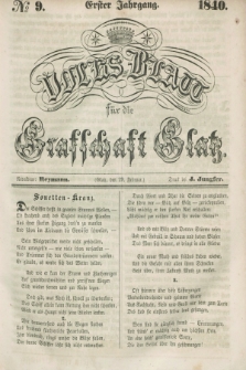 Volks-Blatt für die Graffschaft Glatz. Jg.1, №. 9 (29 Februar 1840)