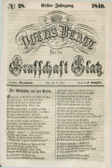 Volks-Blatt für die Graffschaft Glatz. Jg.1, №. 28 (11 Juli 1840)