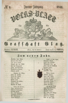 Volks-Blatt für die Graffschaft Glatz. Jg.2, №. 1 (2 Januar 1841)