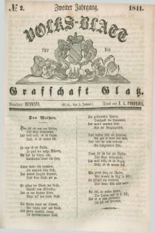 Volks-Blatt für die Graffschaft Glatz. Jg.2, №. 2 (9 Januar 1841)