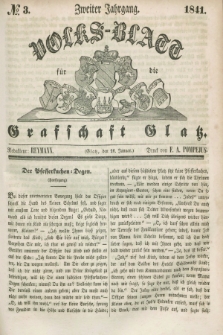 Volks-Blatt für die Graffschaft Glatz. Jg.2, №. 3 (16 Januar 1841)