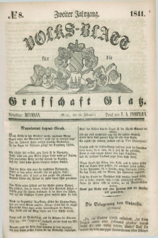 Volks-Blatt für die Graffschaft Glatz. Jg.2, №. 8 (20 Februar 1841)