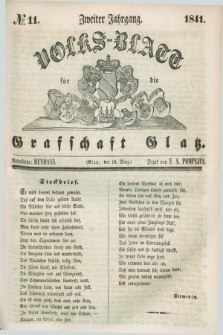 Volks-Blatt für die Graffschaft Glatz. Jg.2, №. 11 (13 März 1841)