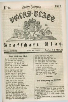 Volks-Blatt für die Graffschaft Glatz. Jg.2, №. 14 (3 April 1841)