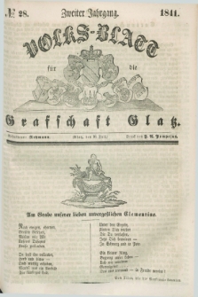 Volks-Blatt für die Graffschaft Glatz. Jg.2, №. 28 (10 Juli 1841)