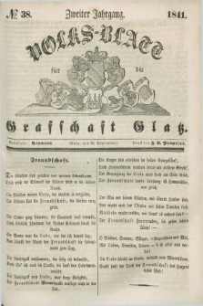 Volks-Blatt für die Graffschaft Glatz. Jg.2, №. 38 (18 September 1841)