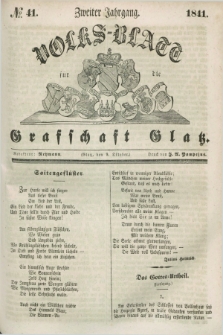 Volks-Blatt für die Graffschaft Glatz. Jg.2, №. 41 (9 Oktober 1841)