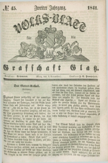 Volks-Blatt für die Graffschaft Glatz. Jg.2, №. 45 (6 November 1841)