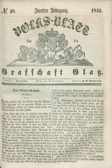 Volks-Blatt für die Graffschaft Glatz. Jg.2, №. 48 (27 November 1841)