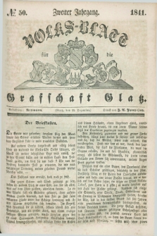 Volks-Blatt für die Graffschaft Glatz. Jg.2, №. 50 (11 Dezember 1841)