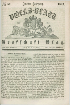 Volks-Blatt für die Graffschaft Glatz. Jg.2, №. 52 (25 Dezember 1841)