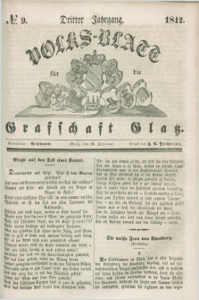 Volks-Blatt für die Graffschaft Glatz. Jg.3, №. 9 (26 Februar 1842)