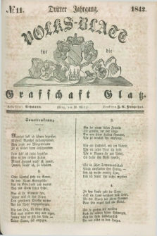 Volks-Blatt für die Graffschaft Glatz. Jg.3, №. 11 (12 März 1842)