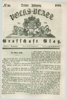 Volks-Blatt für die Graffschaft Glatz. Jg.3, №. 38 (17 September 1842)