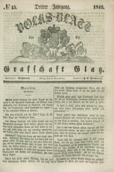 Volks-Blatt für die Graffschaft Glatz. Jg.3, №. 45 (5 November 1842)