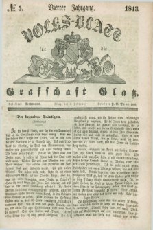 Volks-Blatt für die Graffschaft Glatz. Jg.4, №. 5 (4 Februar 1843) + dod.