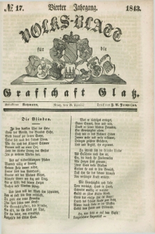 Volks-Blatt für die Graffschaft Glatz. Jg.4, №. 17 (29 April 1843)