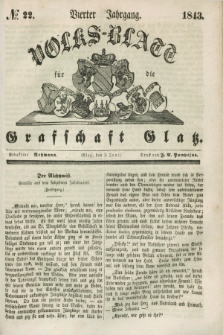 Volks-Blatt für die Graffschaft Glatz. Jg.4, №. 22 (3 Juni 1843) + dod.