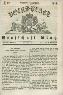 Volks-Blatt für die Graffschaft Glatz. Jg.4, №. 27 (8 Juli 1843)