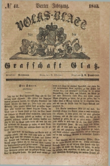 Volks-Blatt für die Graffschaft Glatz. Jg.4, №. 42 (21 September 1843)