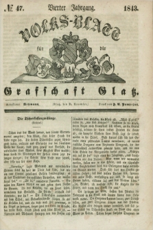 Volks-Blatt für die Graffschaft Glatz. Jg.4, №. 47 (25 November 1843)