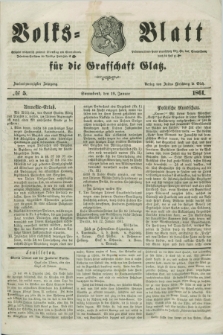 Volks=Blatt für die Graffschaft Glatz. Jg.22, №. 5 (19 Januar 1861)