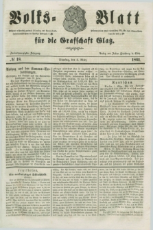 Volks=Blatt für die Graffschaft Glatz. Jg.22, №. 18 (5 März 1861)