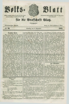 Volks=Blatt für die Graffschaft Glatz. Jg.22, №. 70 (3 September 1861)