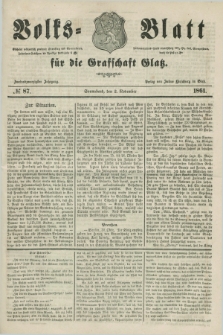 Volks=Blatt für die Graffschaft Glatz. Jg.22, №. 87 (2 November 1861)