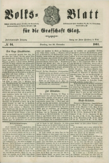 Volks=Blatt für die Graffschaft Glatz. Jg.22, №. 94 (26 November 1861)