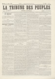 La Tribune des Peuples : journal quotidien. 1849, nr 4