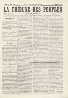 La Tribune des Peuples : journal quotidien. 1849, nr 5