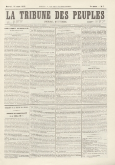 La Tribune des Peuples : journal quotidien. 1849, nr 7