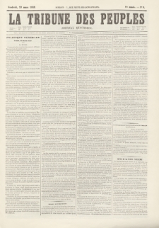 La Tribune des Peuples : journal quotidien. 1849, nr 9