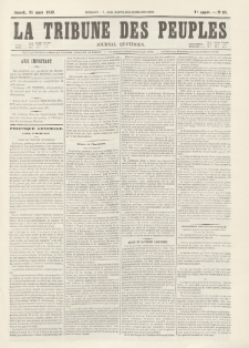 La Tribune des Peuples : journal quotidien. 1849, nr 10