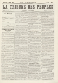 La Tribune des Peuples : journal quotidien. 1849, nr 11