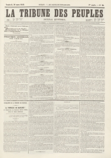 La Tribune des Peuples : journal quotidien. 1849, nr 16