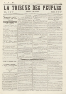 La Tribune des Peuples : journal quotidien. 1849, nr 17