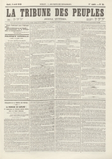 La Tribune des Peuples : journal quotidien. 1849, nr 20