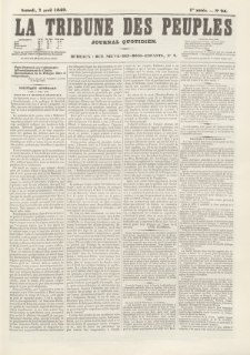 La Tribune des Peuples : journal quotidien. 1849, nr 24