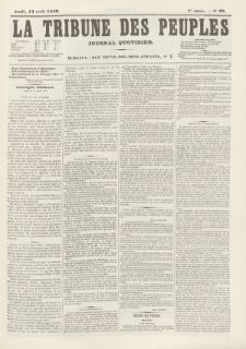 La Tribune des Peuples : journal quotidien. 1849, nr 28