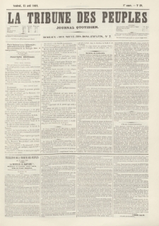 La Tribune des Peuples : journal quotidien. 1849, nr 29