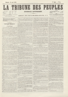 La Tribune des Peuples : journal quotidien. 1849, nr 31