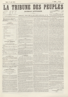 La Tribune des Peuples : journal quotidien. 1849, nr 33