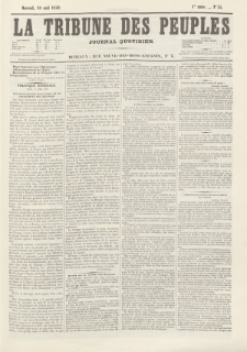 La Tribune des Peuples : journal quotidien. 1849, nr 34